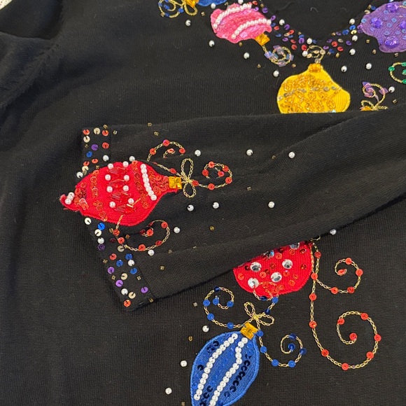 Just B Vintage Embellished Christmas Sweater Size XL - Picture 8 of 10